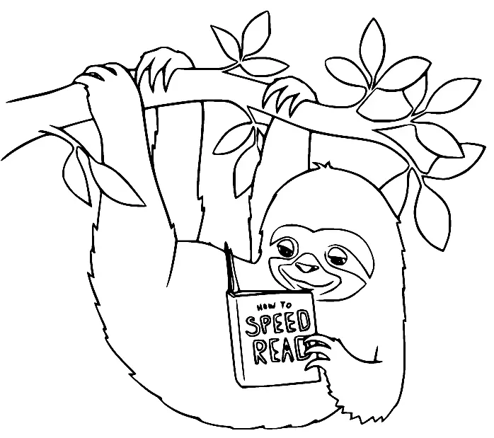 Sloth Coloring Pages 13