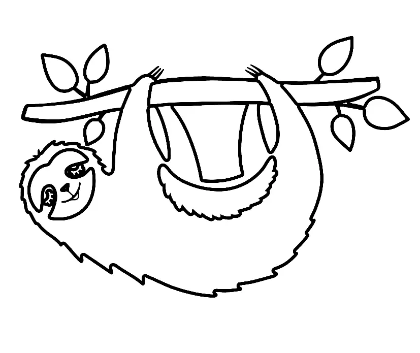 Sloth Coloring Pages 23