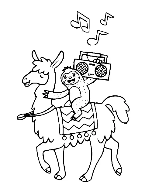 Sloth Coloring Pages 24