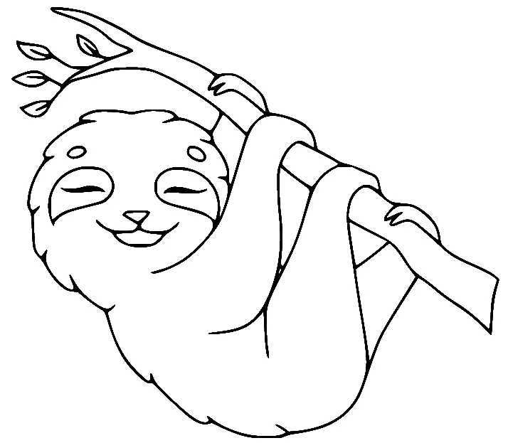 Sloth Coloring Pages 3