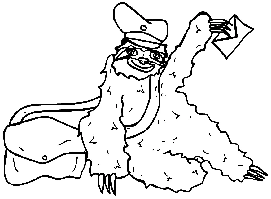 Sloth Coloring Pages 39