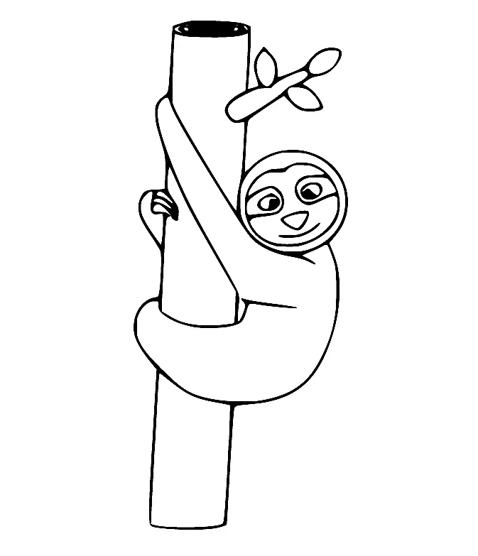 Sloth Coloring Pages 43