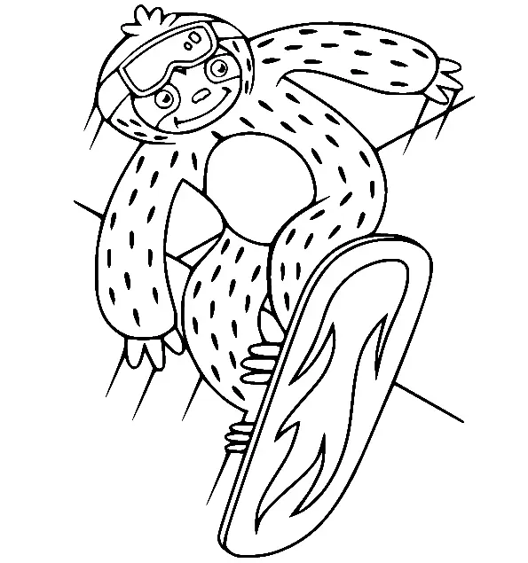 Sloth Coloring Pages 44
