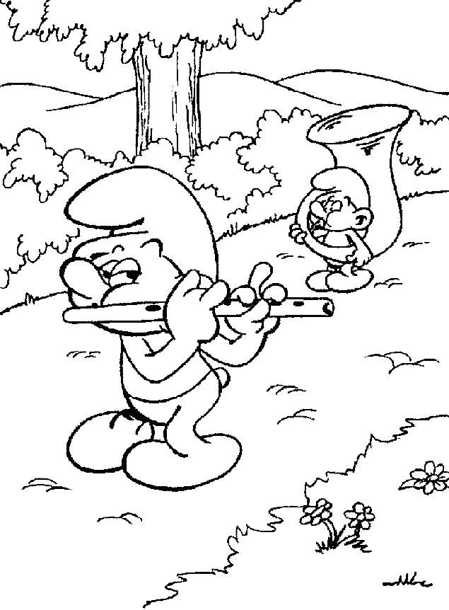 Pitufos Para Colorear