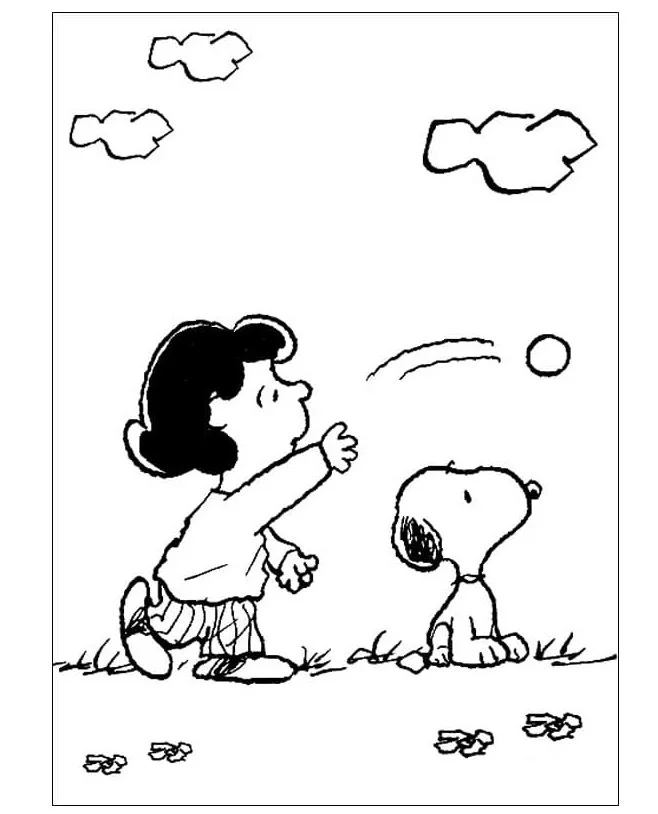 Snoopy Para Colorear