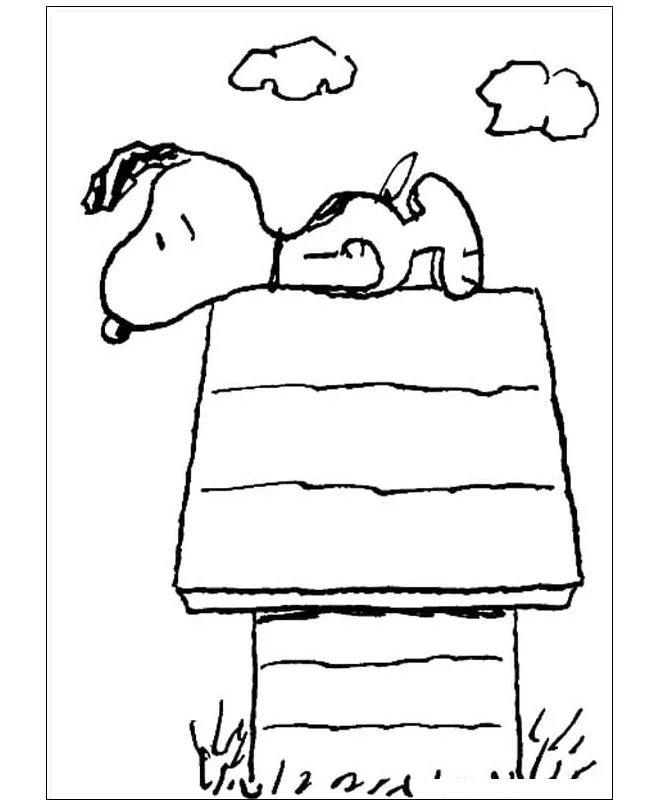 Desenhos de Snoopy Para Colorir 54