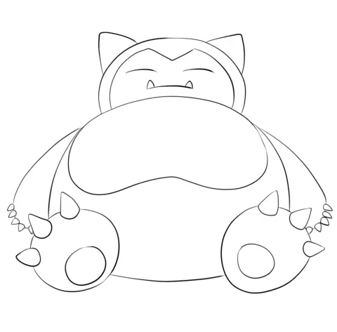 Snorlax Ausmalbilder 1