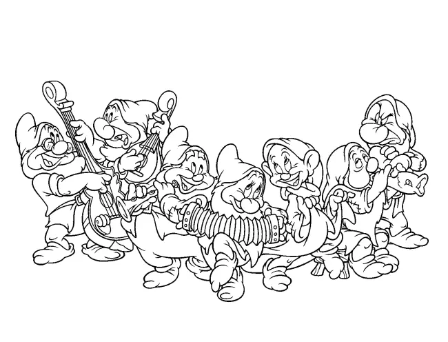 Snow White and the Seven Dwarfs Coloring Pages 12
