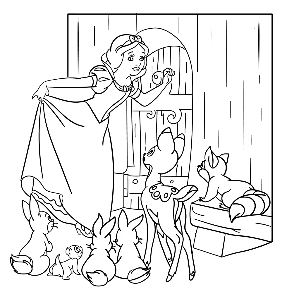 Snow White and the Seven Dwarfs Coloring Pages 15
