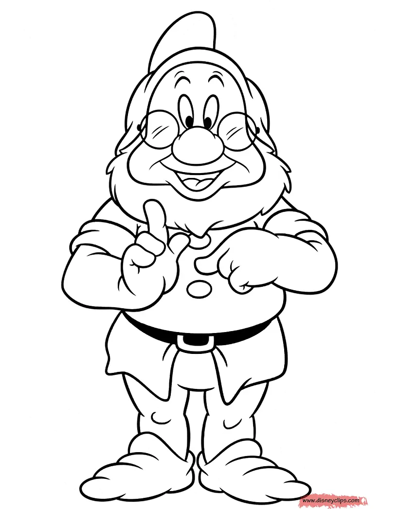 Snow White and the Seven Dwarfs Coloring Pages 2