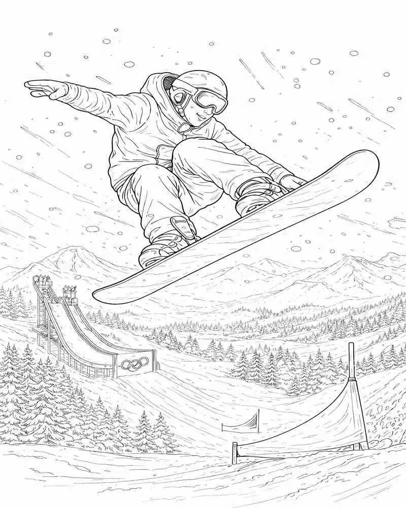 Snowboard Ausmalbilder 13