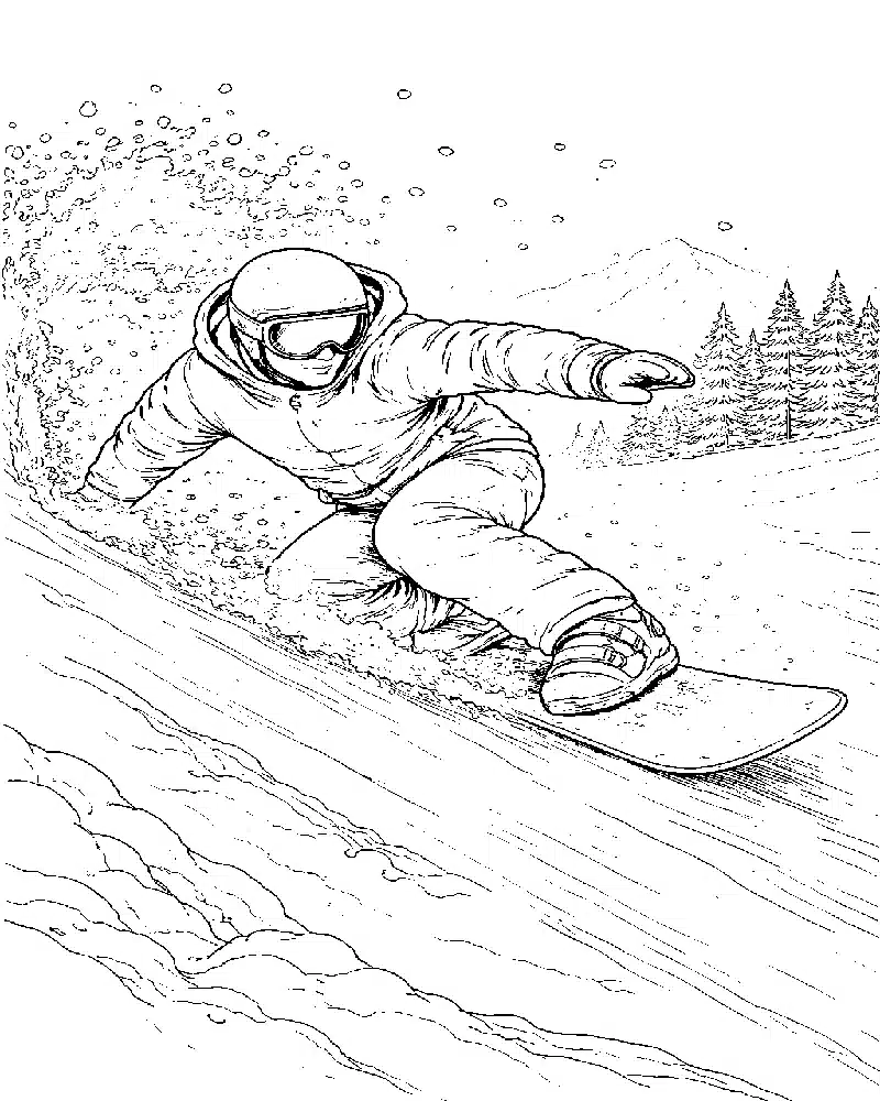 Snowboard Ausmalbilder 9