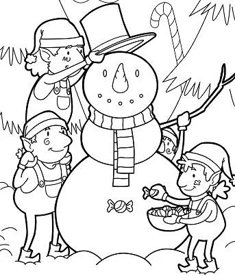 Muneco Nieve Para Colorear 12