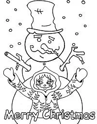 Muneco Nieve Para Colorear 29