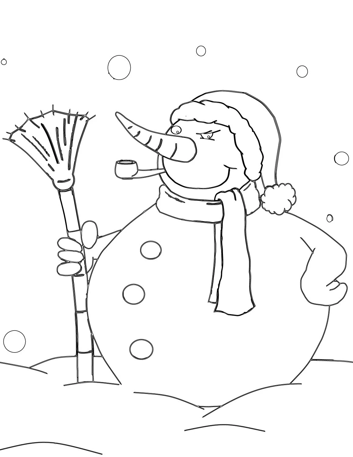 Muneco Nieve Para Colorear 30