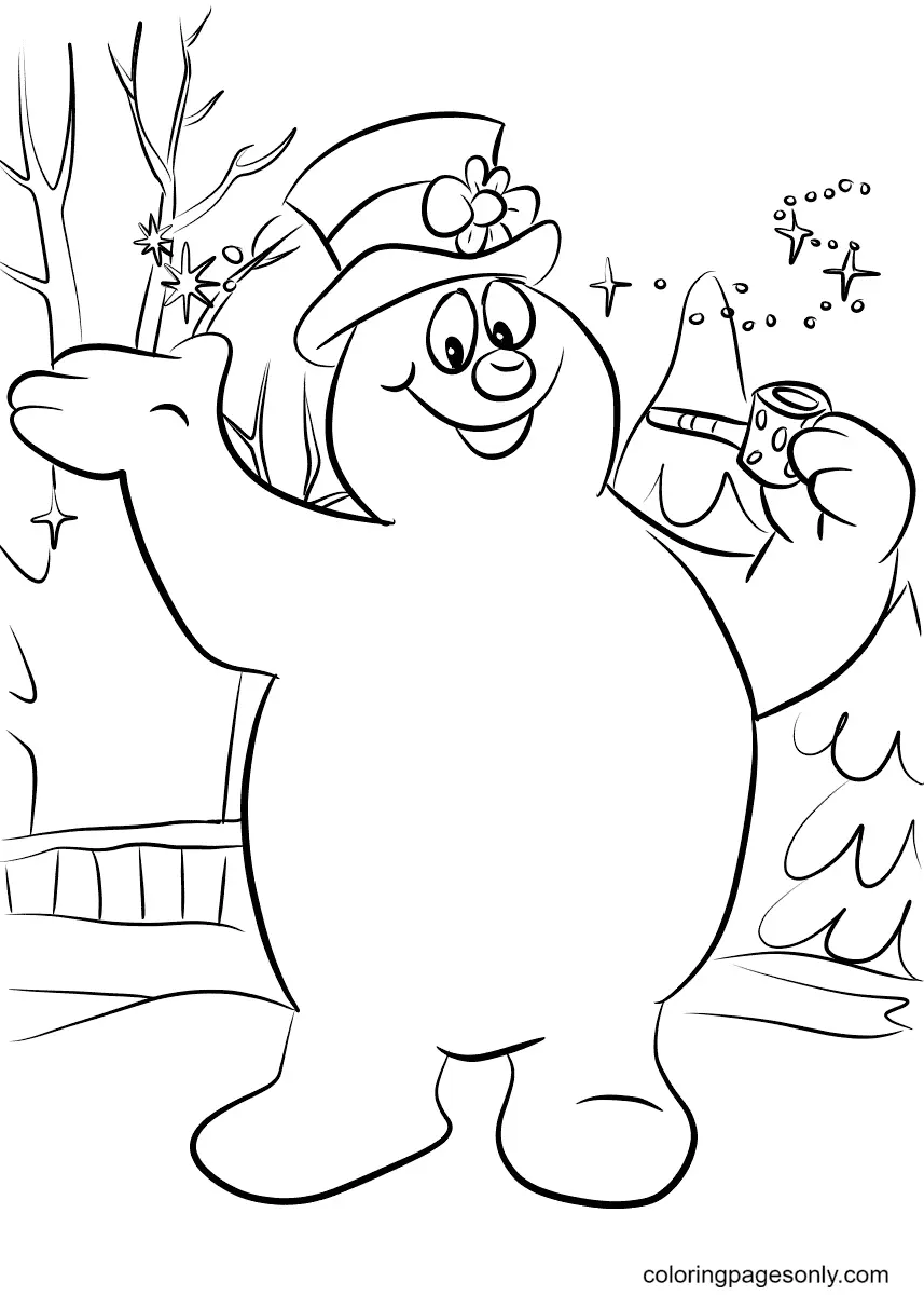 Muneco Nieve Para Colorear 31