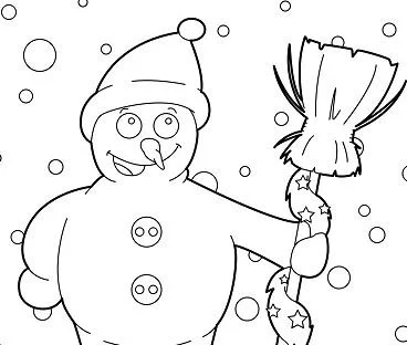 Muneco Nieve Para Colorear 42