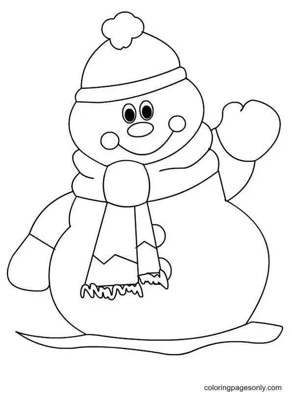 Muneco Nieve Para Colorear 49