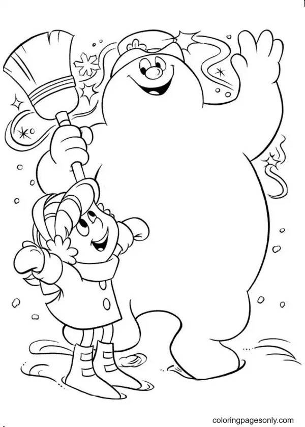 Muneco Nieve Para Colorear 50