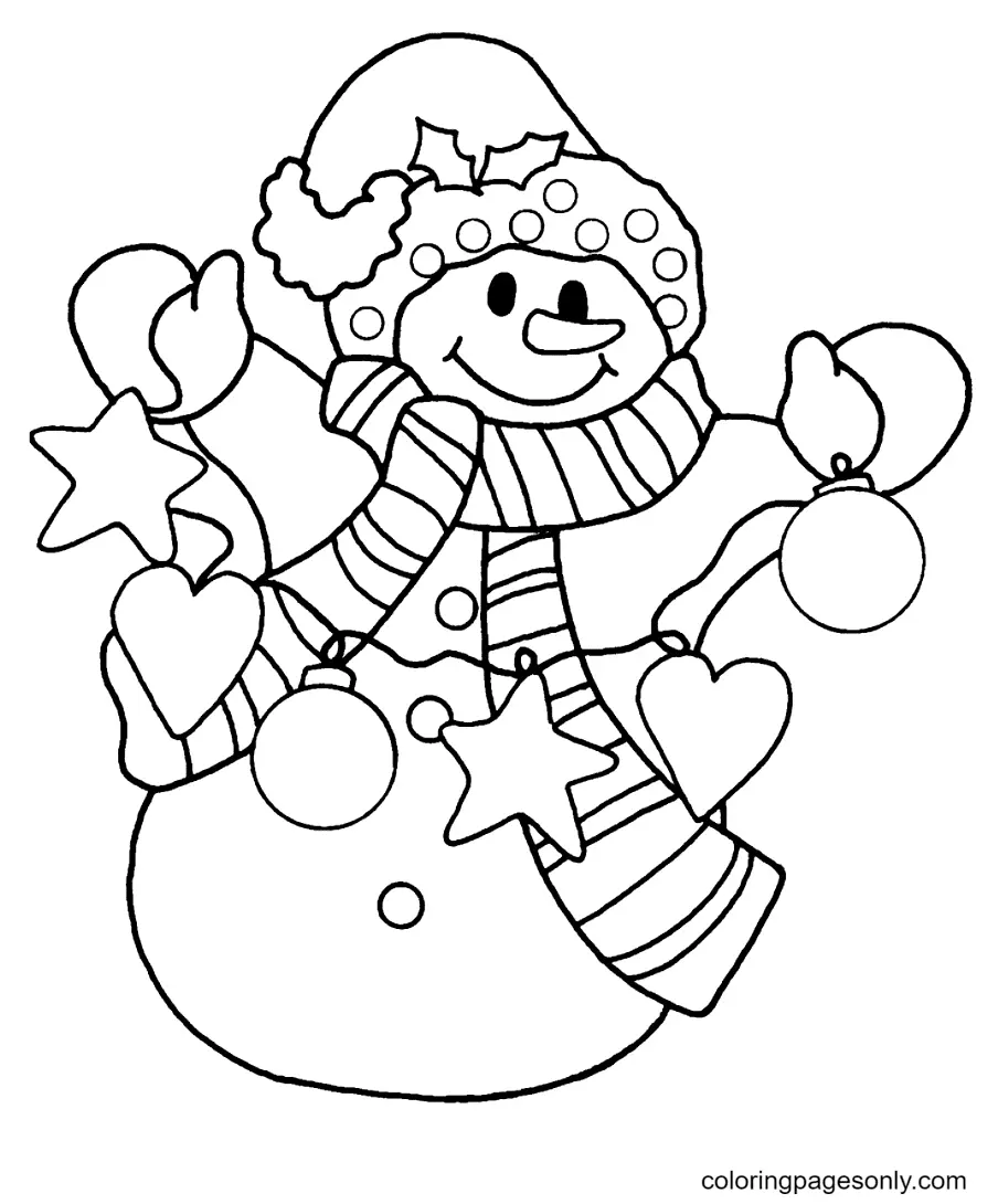 Muneco Nieve Para Colorear 57