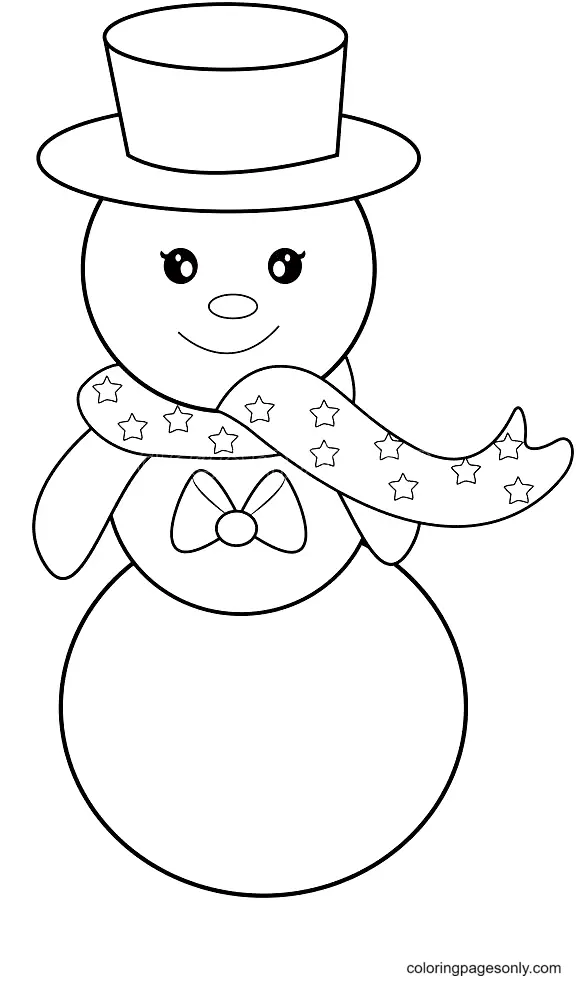 Muneco Nieve Para Colorear 58