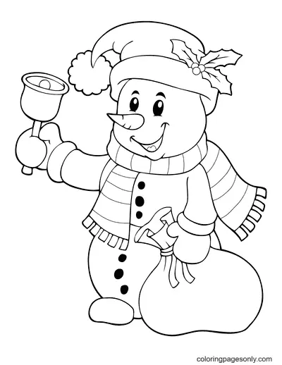 Muneco Nieve Para Colorear 73