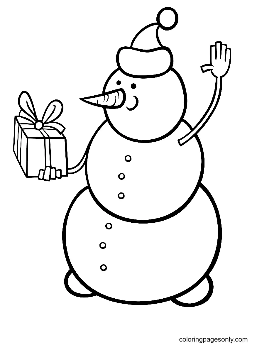 Muneco Nieve Para Colorear 78
