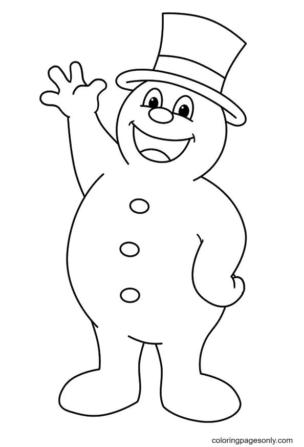 Muneco Nieve Para Colorear 81
