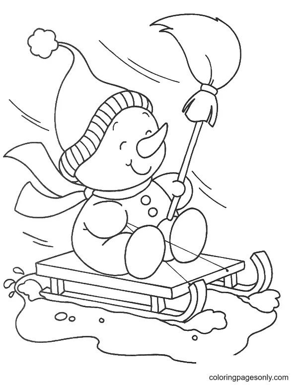 Muneco Nieve Para Colorear 89