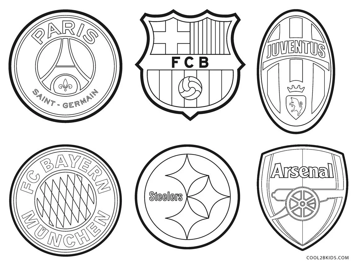 Fußball-Logos Ausmalbilder 1