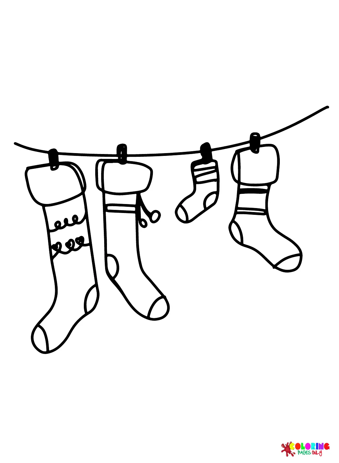 Calcetines Para Colorear 2