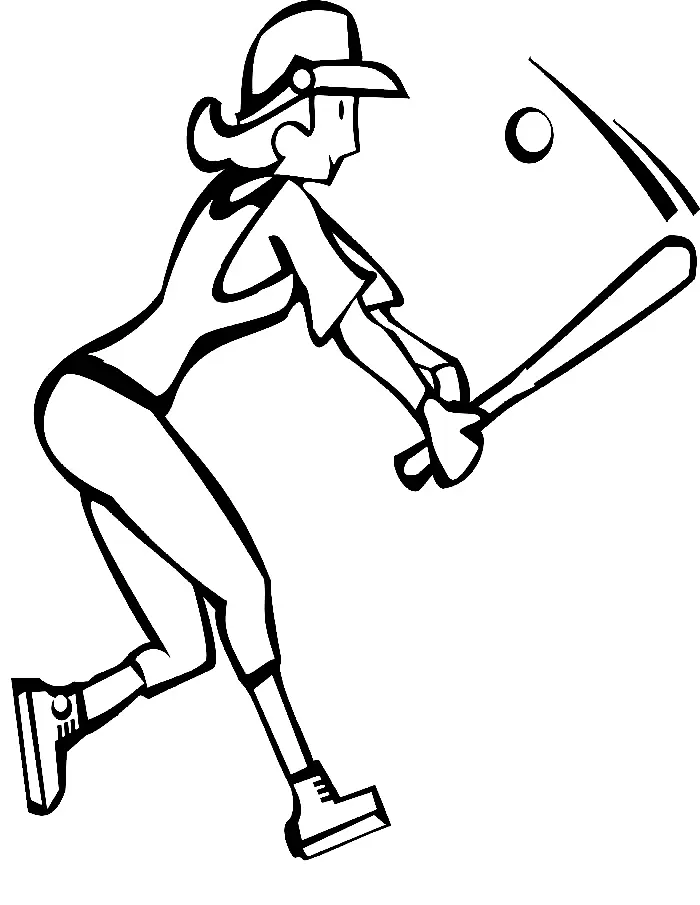 Softball Ausmalbilder