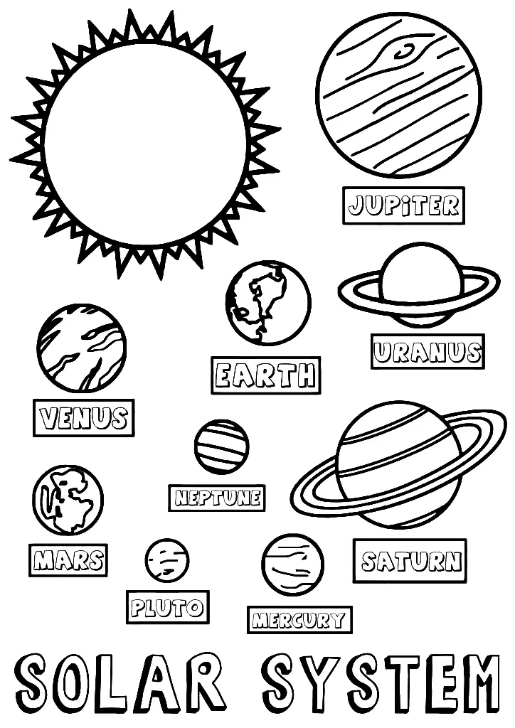 Del Sistema Solar Para Colorear 11