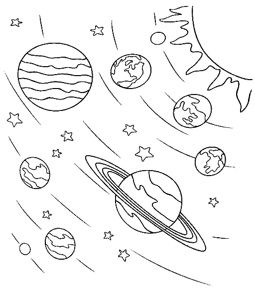 Del Sistema Solar Para Colorear 23