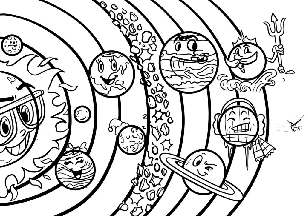 Del Sistema Solar Para Colorear 24