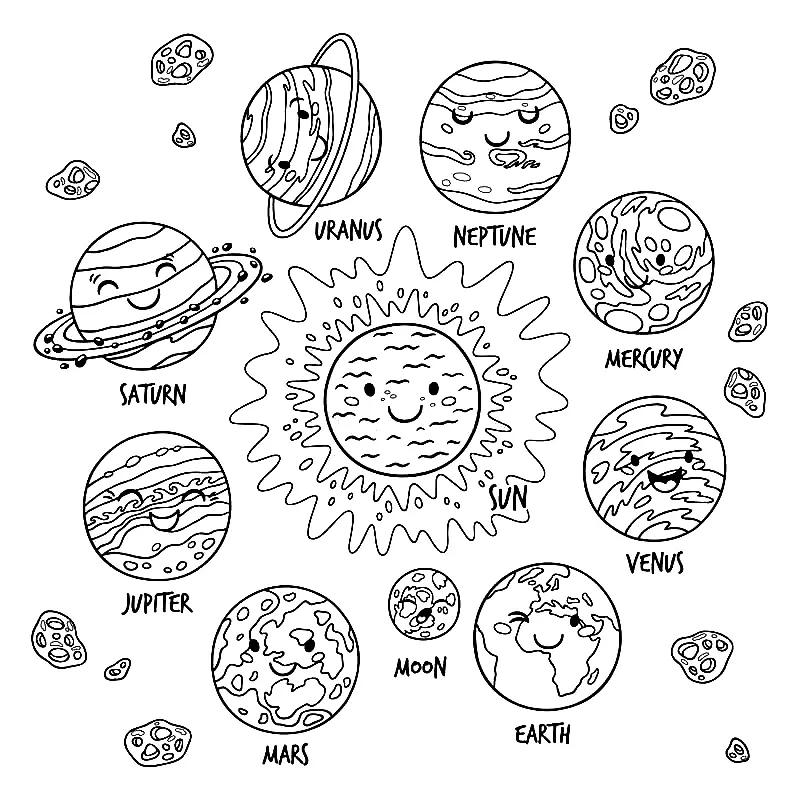 Del Sistema Solar Para Colorear 5