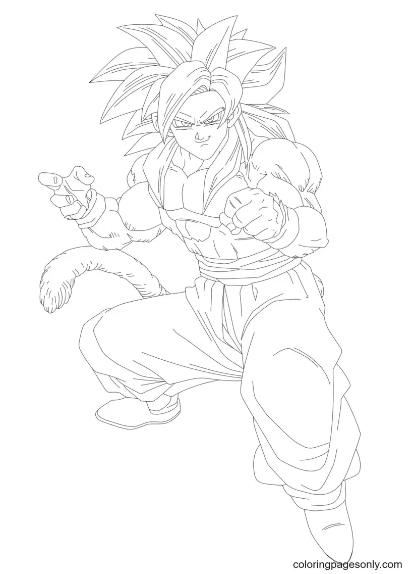 Son Goku Coloring Pages 1