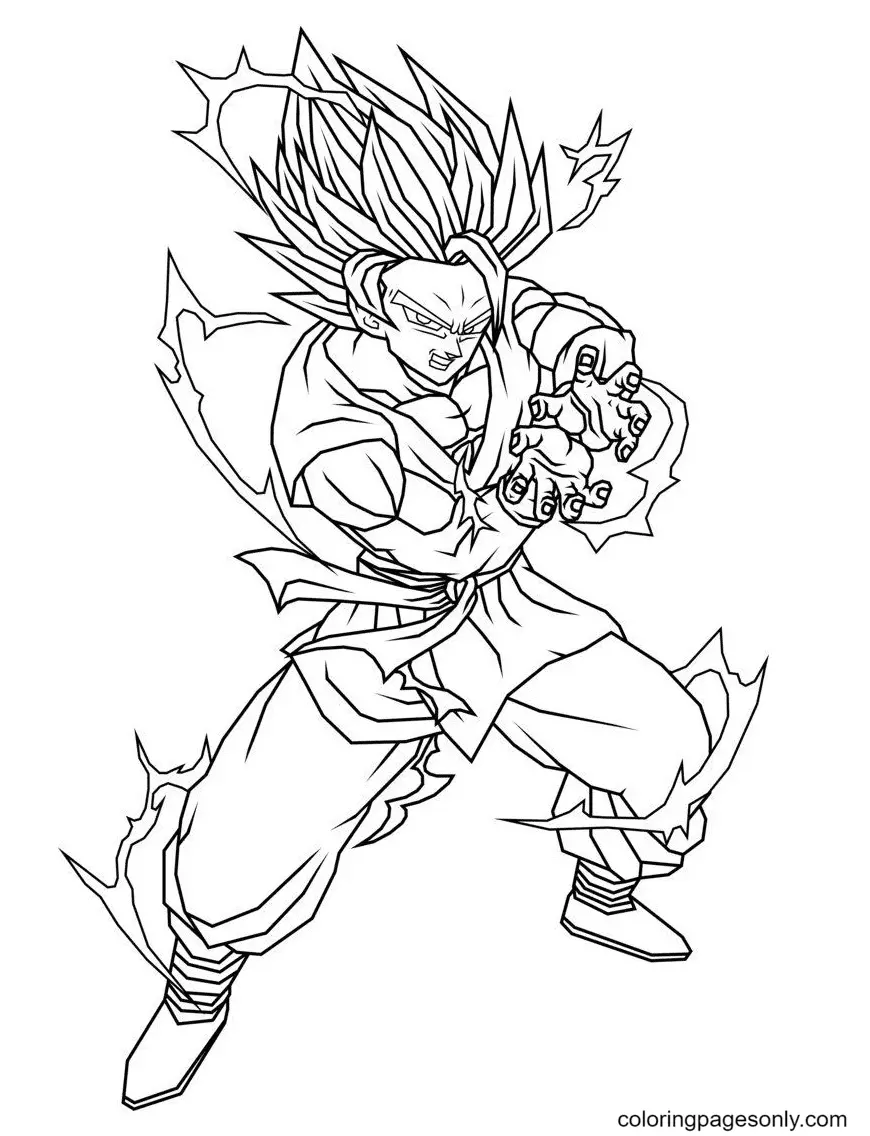 Son Goku Coloring Pages 10