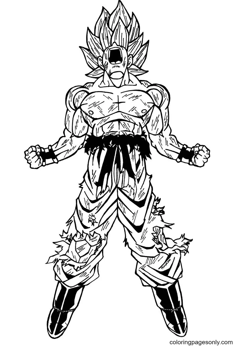 Son Goku Coloring Pages 2