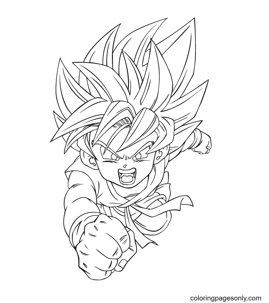 Son Goku Coloring Pages 28