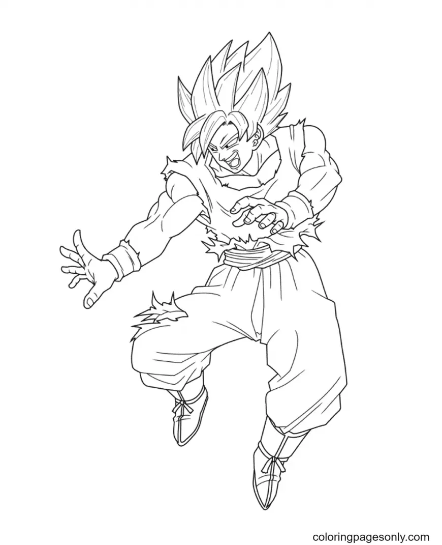 Son Goku Coloring Pages 33