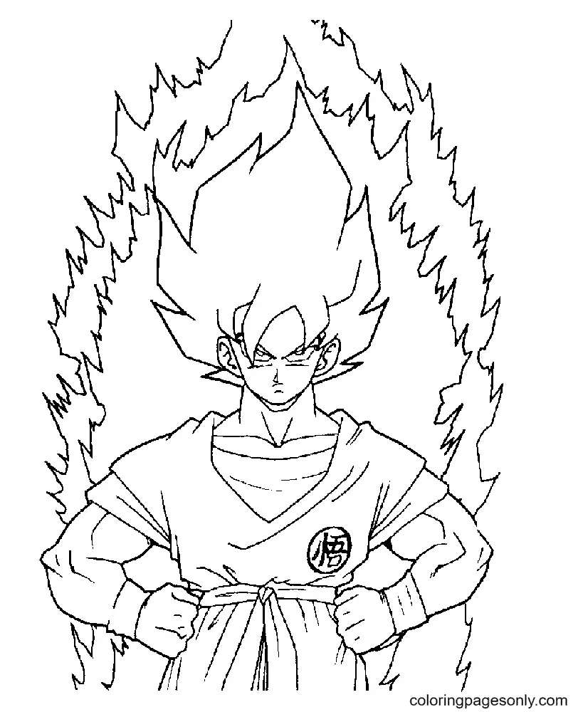 Son Goku Coloring Pages 35