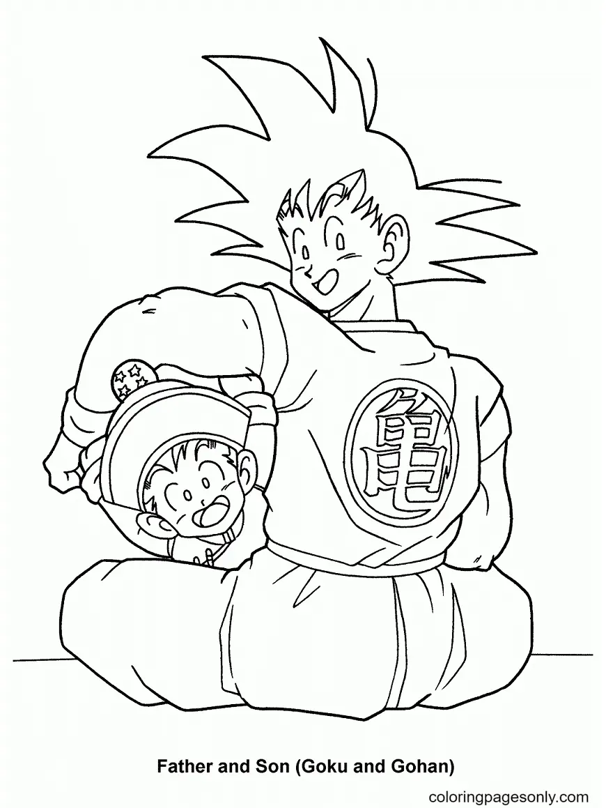 Son Goku Coloring Pages 36