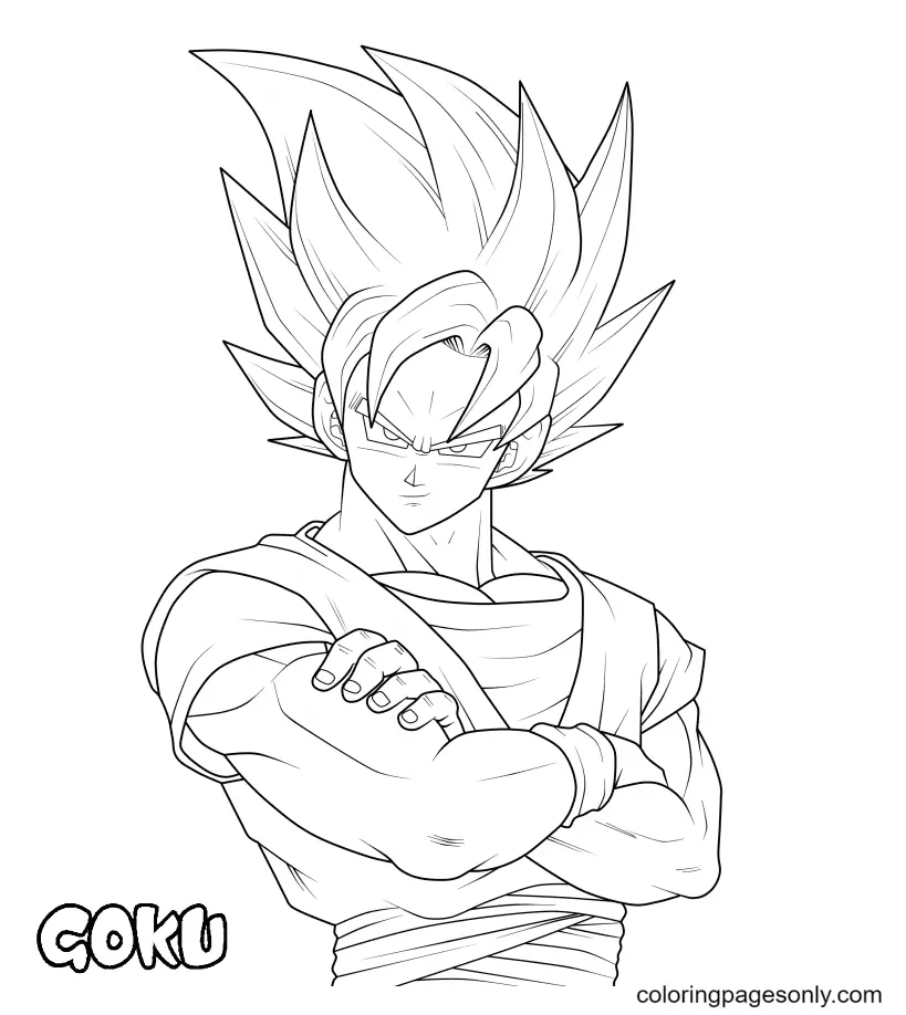 Son Goku Coloring Pages 4