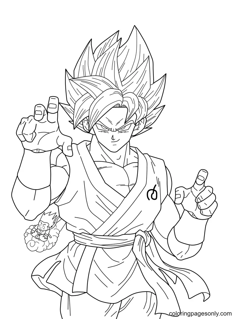 Son Goku Coloring Pages 44