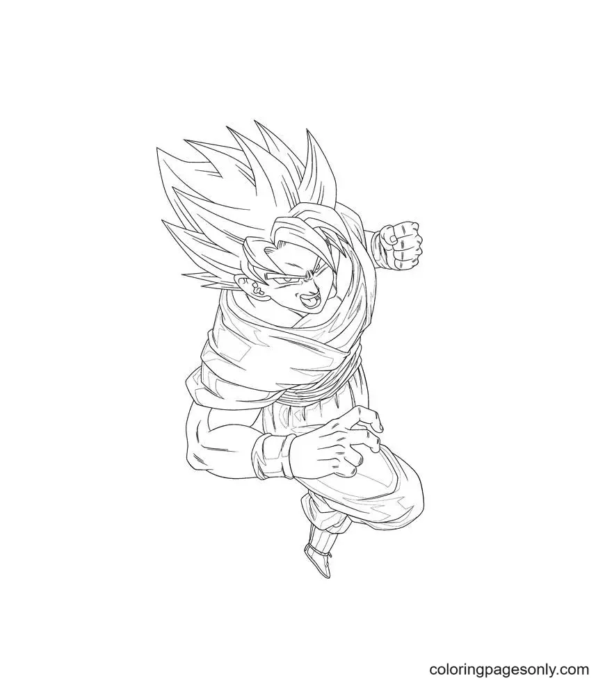 Son Goku Coloring Pages 46