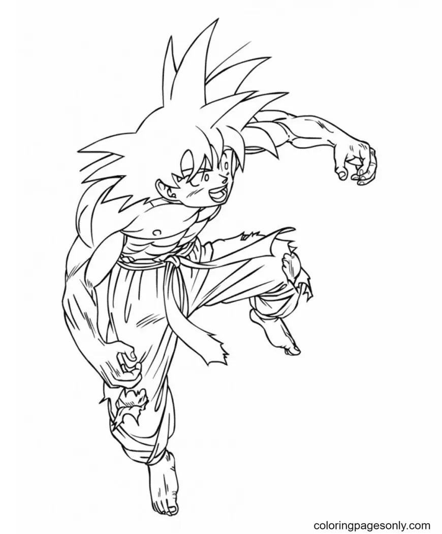 Son Goku Coloring Pages 49