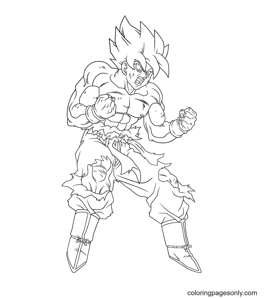 Son Goku Coloring Pages 6