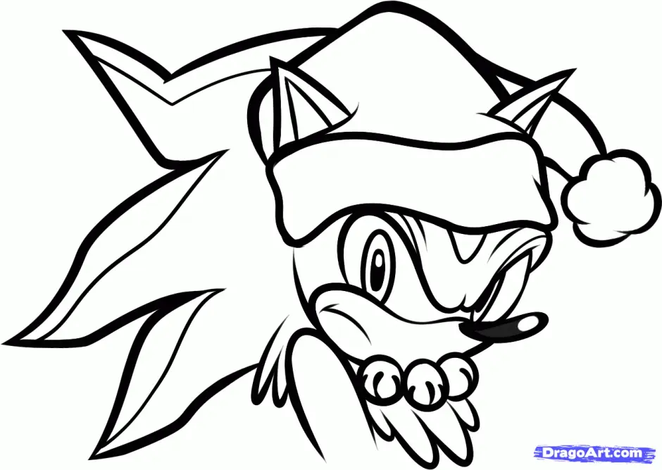 Sonic Navidad Para Colorear 8
