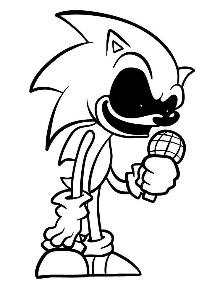 Sonic Exe Para Colorear 1